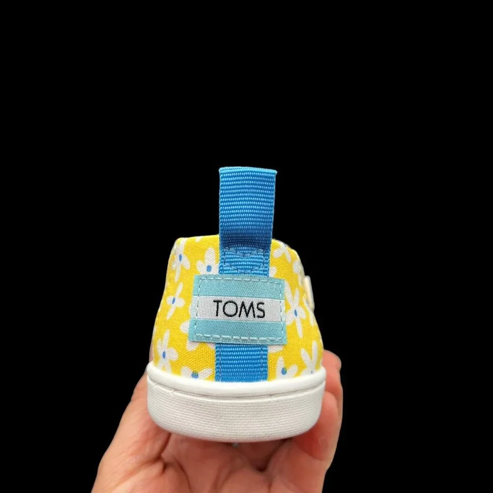 Toms Little Girls‎ Alpargata Shoes Size 12-13 Yellow Slip on Lightweight & Comfy